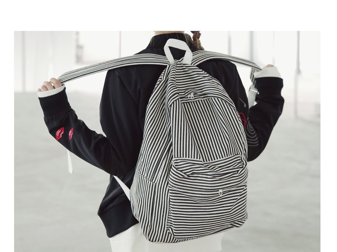 casual stripe backpack|