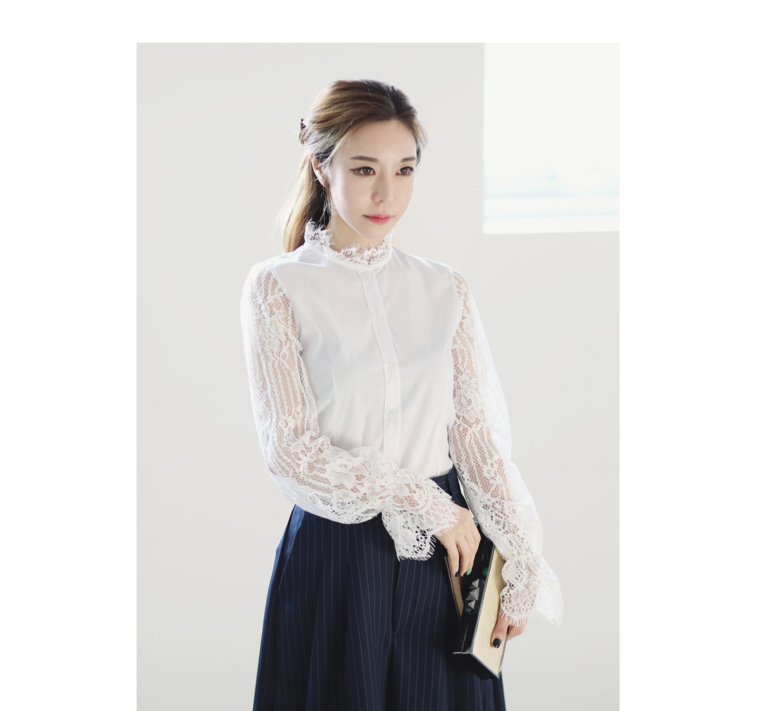 lace sleeve bl|