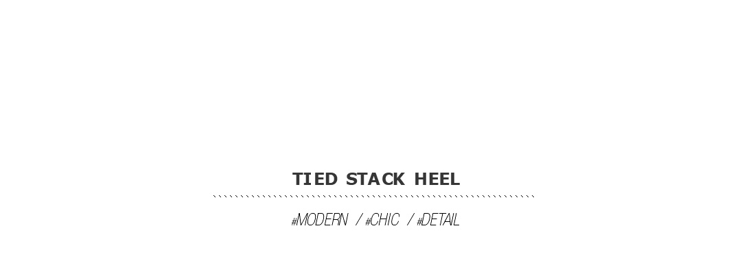 tied stack heel|