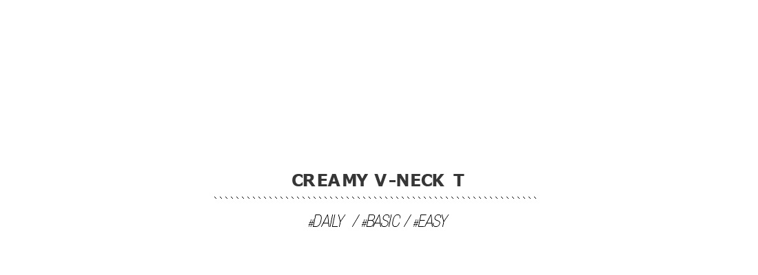 creamy v-neck T|