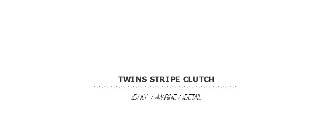 twins stripe clutch|