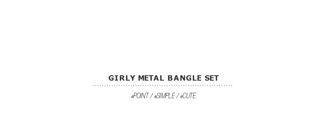 girly metal bangle set|