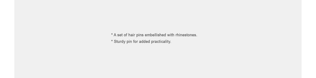 2-Piece Rhinestone and Gemstone Hair Pin Set|