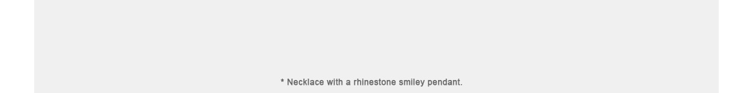Rhinestone Smiley Pendant Necklace|