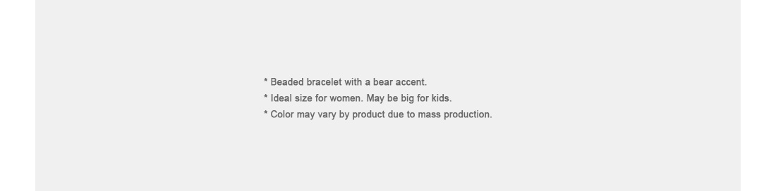 Bear Accent Beaded Bracelet|