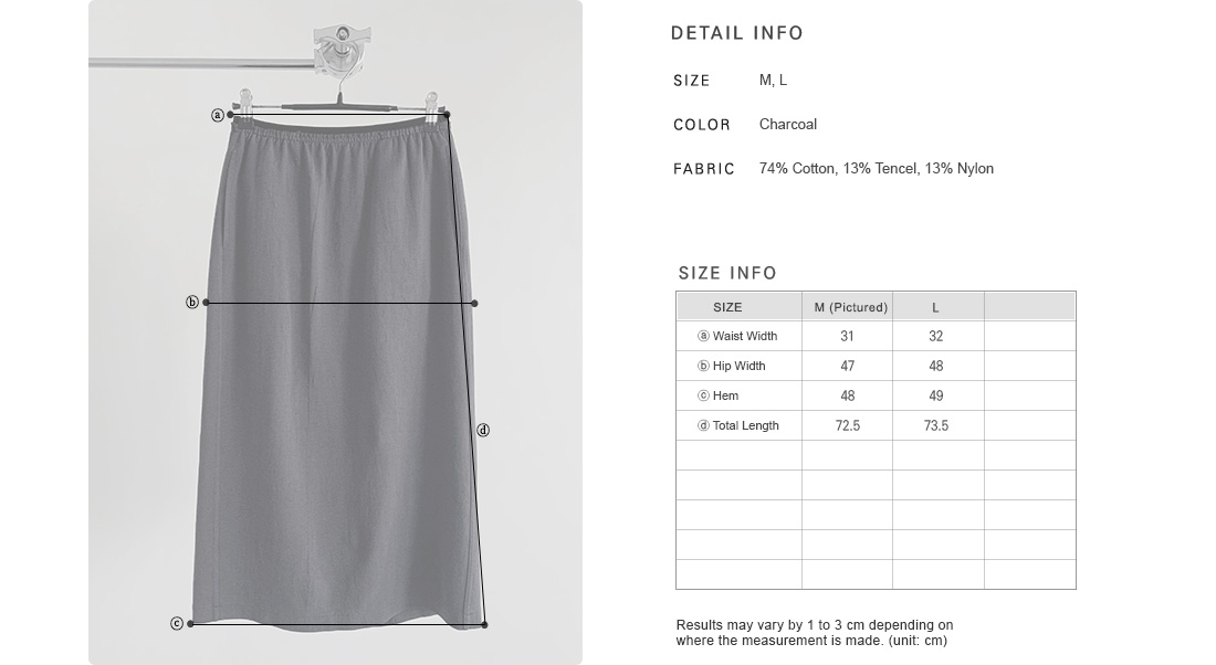 Inseam Pocket Elasticated Waist Skirt|