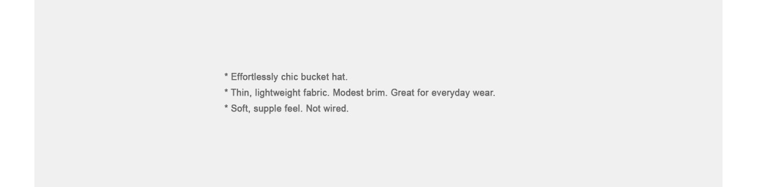 Solid Tone Cotton Bucket Hat|