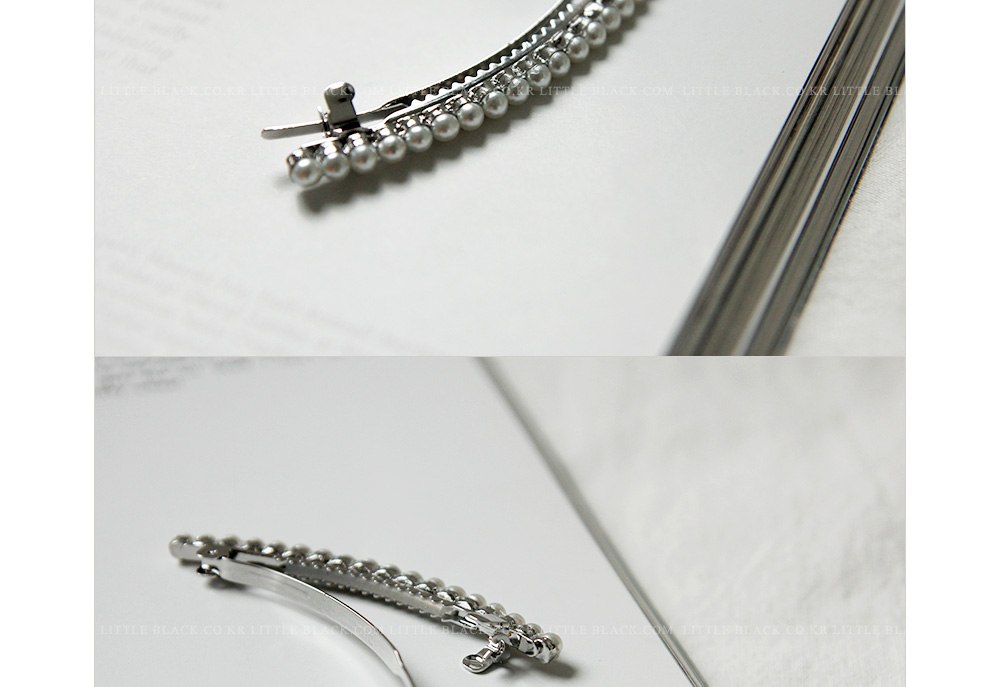 Faux Pearl French Barrette|