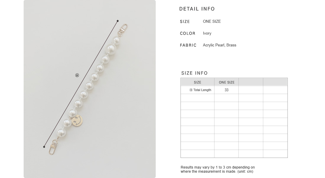 Smiley Accent Faux Pearl Phone Strap|