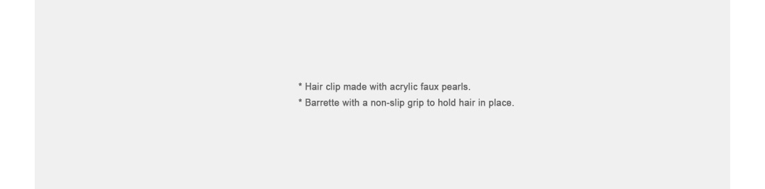Faux Pearl Hair Clip|