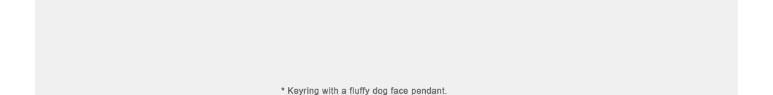 2-Piece Dog Face Pendant Keyring|