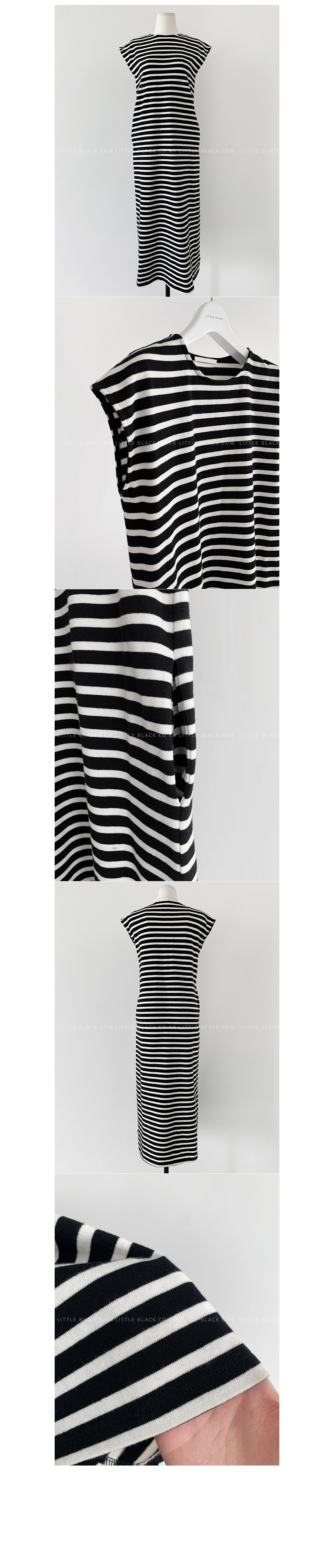 Striped Cap Sleeve Maxi Dress|
