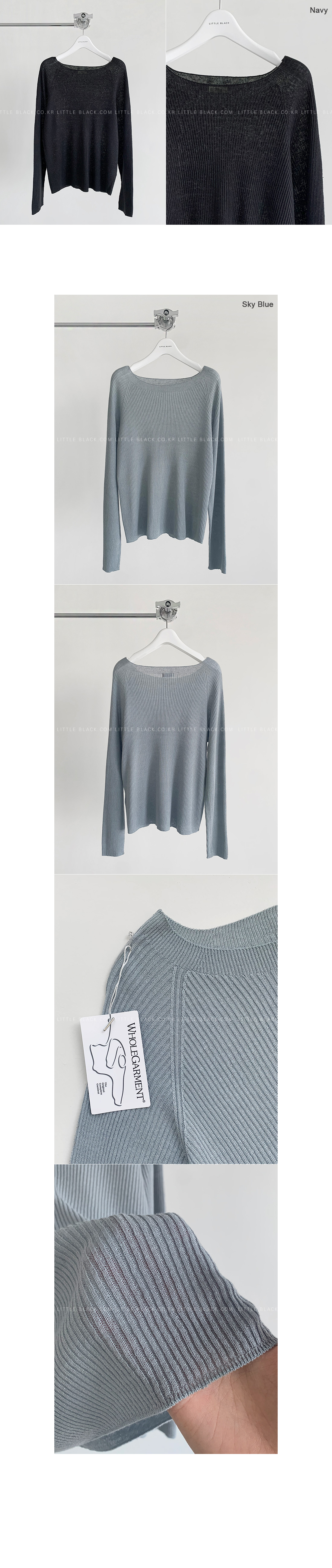 Boat Neck Ribbed Knit Top|