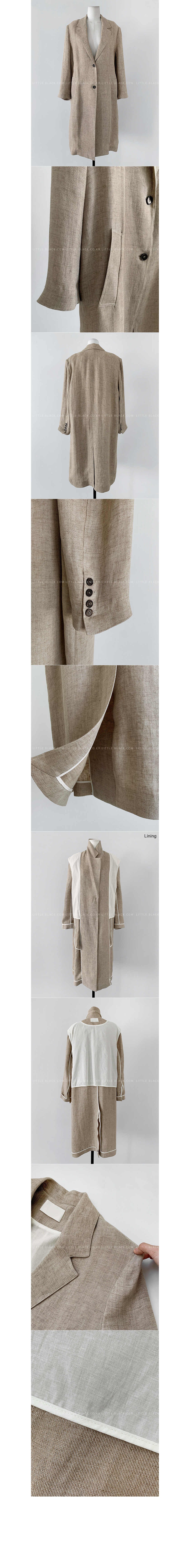 Back Vent Linen Coat|