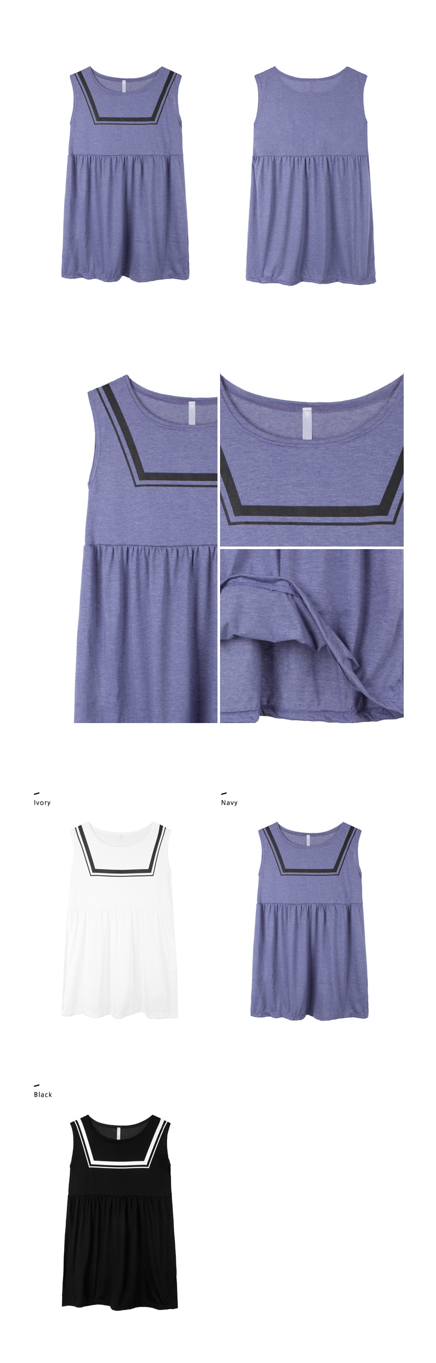 Sleeveless Empire Cut Mini Dress | mixxmix | Shop Korean fashion casual ...